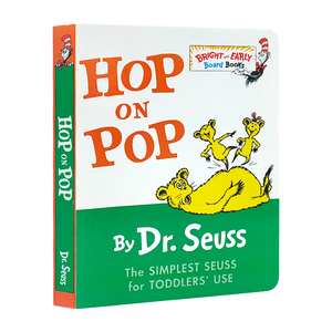 苏斯博士英文原版纸板书 Dr Seuss Hop on Pop 在爸爸身上蹦来跳去 廖彩杏书单