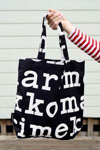 现货特价 芬兰 Marimekko Notko unikko 字母 软帆布 购物袋 包