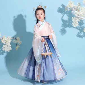 原创儿童汉服女童唐装中国风公主古装超仙小女孩连衣裙春秋款长袖