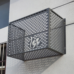 铝单板空调外机罩冲孔幕墙门头中式仿古复古铝合金窗花格栅防盗网