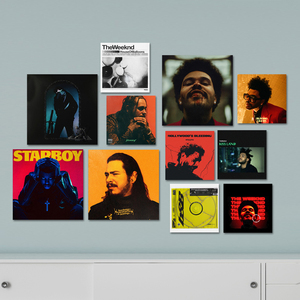 post malone波兹马龙the weeknd盆栽哥威肯专辑海报 酒吧墙贴纸画