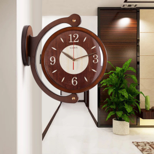 中式双面挂钟新中式