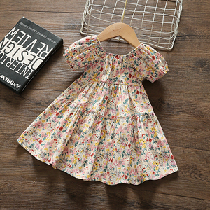 女童2022夏款洋气裙子3岁1儿童碎花裙小女孩公主裙宝宝夏装连衣裙