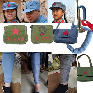 红军弹力退套绑腿干粮袋行军包书包水壶卫生员袖套腰带冲锋号