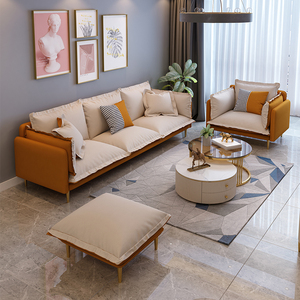 科技布沙发客厅家用直排三人组合现代简约小户型沙发轻奢网红新款