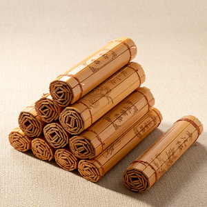 04panliping13380371021淘宝仿古代刻字竹简书卷三字经道德经摆件