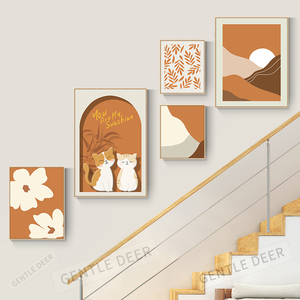 温馨楼梯间装饰画现代简约楼道口壁画走廊过道客厅沙发背景墙挂画