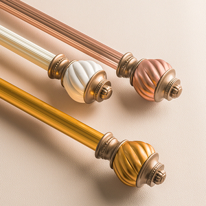 窗帘杆罗马杆打孔款式加厚静音窗杆全套支架托单杆子架子挂钩配件