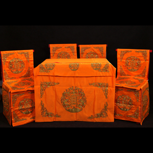 戏装 京婺d豫剧戏曲用品舞台搭配道具婚庆桌布 真丝桌椅披