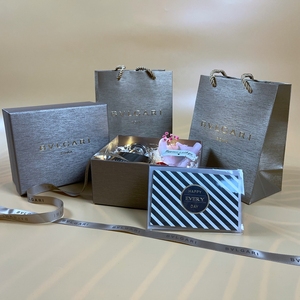 专柜原装宝格丽香水纸袋礼品袋购物袋香水盒手提袋礼品盒包装袋子