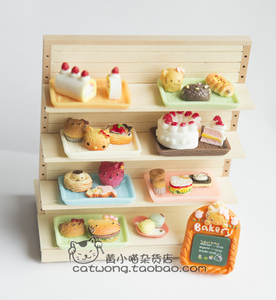 Kitty凯蒂猫蛋糕面包店 过家家配件迷你模型 日本re-ment食玩适用