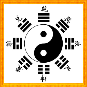 八卦太极图挂画六十四卦挂图九宫图贴纸养生馆装饰画阴阳风水壁画