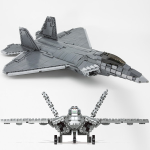明迪f22猛禽战斗机隐形轰炸机兼容乐高f35闪电喷气式飞机拼装积木