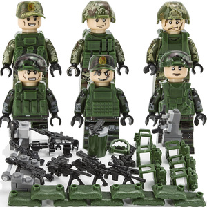 兼容乐高积木现代军事特种兵狙击手武装人仔利刃出击全套拼装玩具