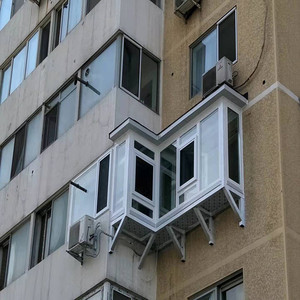 窗户改造外扩飘窗断桥铝封阳台露台双层中空玻璃金钢网防盗纱窗