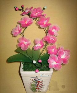 包邮丝网花材料丝袜花仿真花手工制作蝴蝶兰材料包 套装套餐