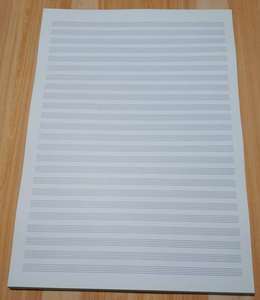 24行作曲专用加厚总谱纸 五线谱纸 150克加厚纸 10张起售a3包邮