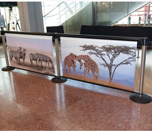 一米线栏杆围挡定制伸缩隔离带机场商场广告活动场地护栏排队围栏