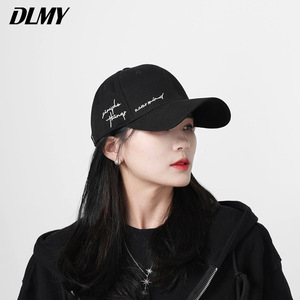 dlmy棒球帽四季男女百搭新工艺侧标刺绣小字母硬顶鸭舌帽子显脸小