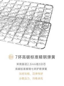 海南金盘床垫自营店 舒适纯弹簧软硬适中20cm席梦思海口发货床垫