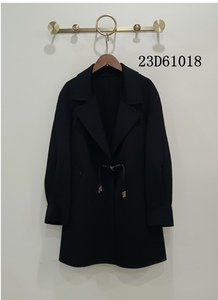 Inshop女装商城同款2023年新款黑色大衣宽松外套1223D61018/1098