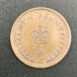 英国1/2便士流通硬币 1枚散装 年份随机