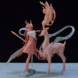 瑶遇见神鹿手办摆件礼物模型白模 寒武纪gk