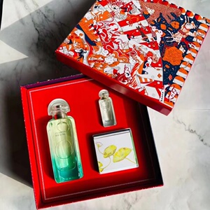 爱马仕hermes尼罗河花园清新淡香水100ml 7.5ml 50g三件套装礼盒