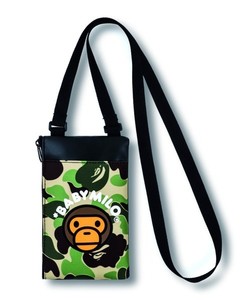 新款热卖日本杂志限定猿人迷彩竖款随身证件包男女单肩斜挎手机包
