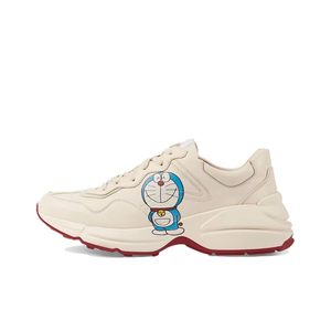 奥特莱斯正品gucci/古驰男鞋老爹鞋哆啦a梦叮当猫古奇休闲鞋