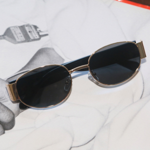 404的店80S复古做旧蒸汽朋克金属时髦椭圆型墨镜太阳眼镜男女墨镜