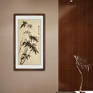 手绘国画 高风亮节 水墨国画竹子实木框装裱 书房 茶室 茶楼字画