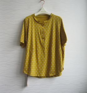 海边琦风 2022夏季新款女装休闲打底衫短袖t恤圆点卫衣5653