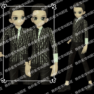 劲舞团最新款yy情侣搭配男生套装黑色发型衣服裤鞋7天月永久6