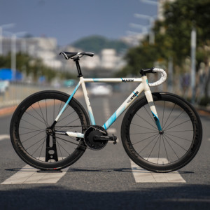 「整车案例」cinelli parallax 2015 蓝白条纹 场地 死飞整车