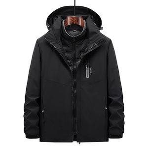 冲锋衣女三合一可拆卸羽绒内胆跑步防风雪山外套登山极地防寒服男