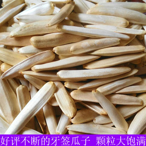 现炒白瓜子牙签马牙长瓜子干炒五香大葵瓜子籽500g 牙签细长瓜子