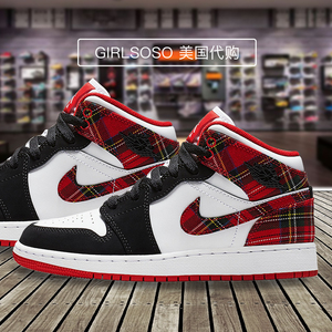 air jordan aj1 mid 乔1儿童高帮运动鞋33