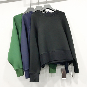 2020秋冬新款菲玛掂201190休闲宽松三色空气棉卫衣女士蝙蝠袖上衣