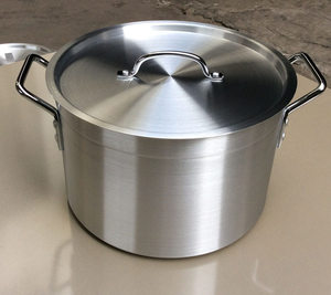加厚铝锅食品级汤锅汤桶不易糊底锅双耳铝煲粥锅家用商用大锅小锅