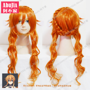 【阿不家】约会大作战 八舞夕弦/八舞耶俱矢橙色cosplay假发