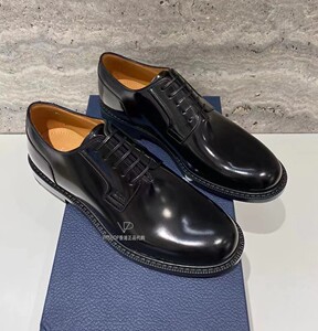 dior homme/迪奥 2021秋冬 黑色男士系带休闲装正装皮鞋 正品代购