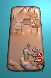 一心向佛悟道新款21691.5.21随形 精雕图jdp 灰度图bmp 浮雕图