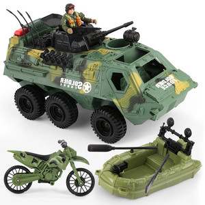 包邮新款装甲车模型1/18比例3.75寸可动人偶载具场景儿童玩具礼物