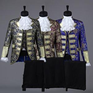 十七世纪欧式宫廷礼服男 国王英国皇室贵族礼服王子莎士比亚服装
