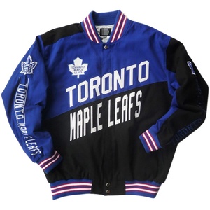 116-150加肥加大码男女秋冬 抖音多伦多枫叶冰球服棒球全棉服1962