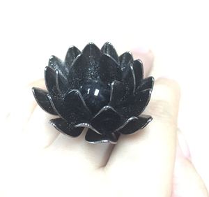 禅意丨独特高冷气质黑色玄铁莲花戒指 艺术感小物 一眼万年
