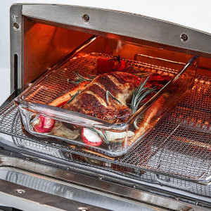 玻璃烤盘家用长方形无铅钢化欧式面包模具芝士焗饭盘烤箱用烘焙盘