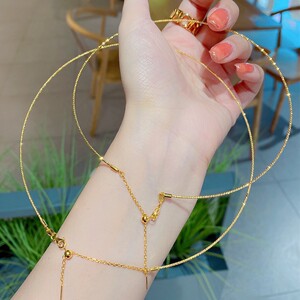 黄金项圈女大人颈圈高级感个性款999足金锁骨项链生日礼物送女友