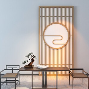 玄关木质隔断镂空